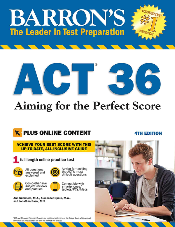 Бумажная книга «Barron's ACT 36 with Online Test», автор Энн Саммерс - фото №1