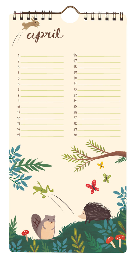 Бумажная книга «Forest Friends Perpetual Calendar» - фото №1