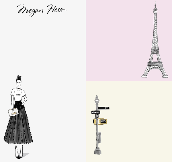 Бумажная книга «Chic: A Fashion Odyssey - Megan Hess Memo Pad», автор Меган Хесс - фото №1
