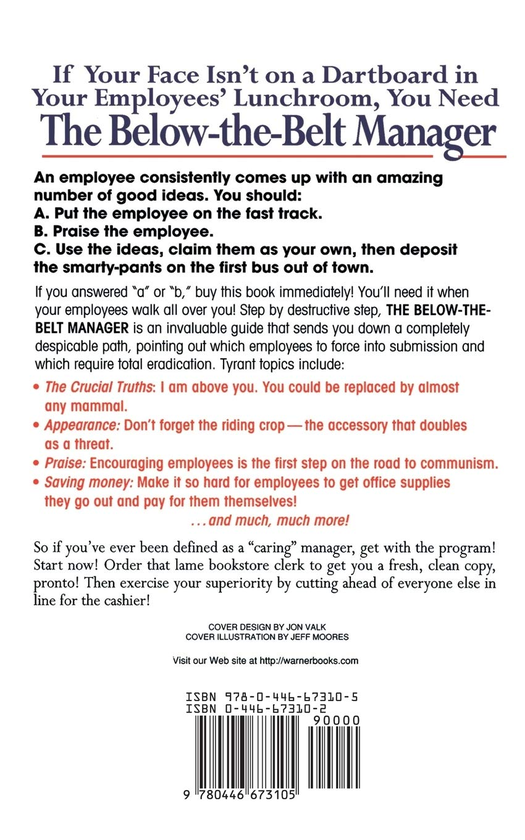 Бумажная книга «The Below-the-Belt Manager», автор Эрик Бродер - фото №1
