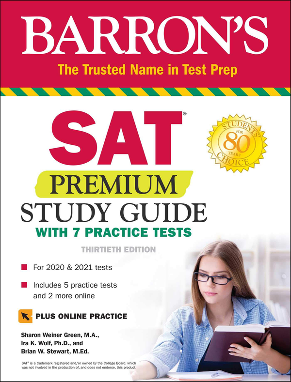 Бумажная книга « SAT Premium Study Guide with 7 Practice Tests», автор Шарон Вайнер Грин - фото №1