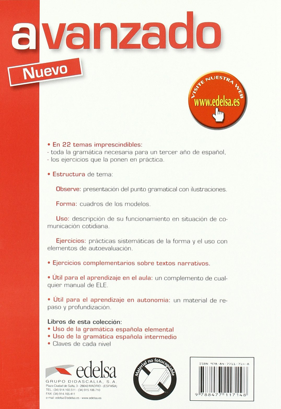 Паперова книга «Uso de la gramatica avanzado livre», автор Франциска Кастро - фото №1