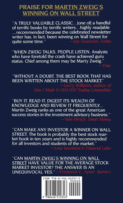 Бумажная книга «Martin Zweig's Winning on Wall Street», автор Мартин Цвейг - фото №1