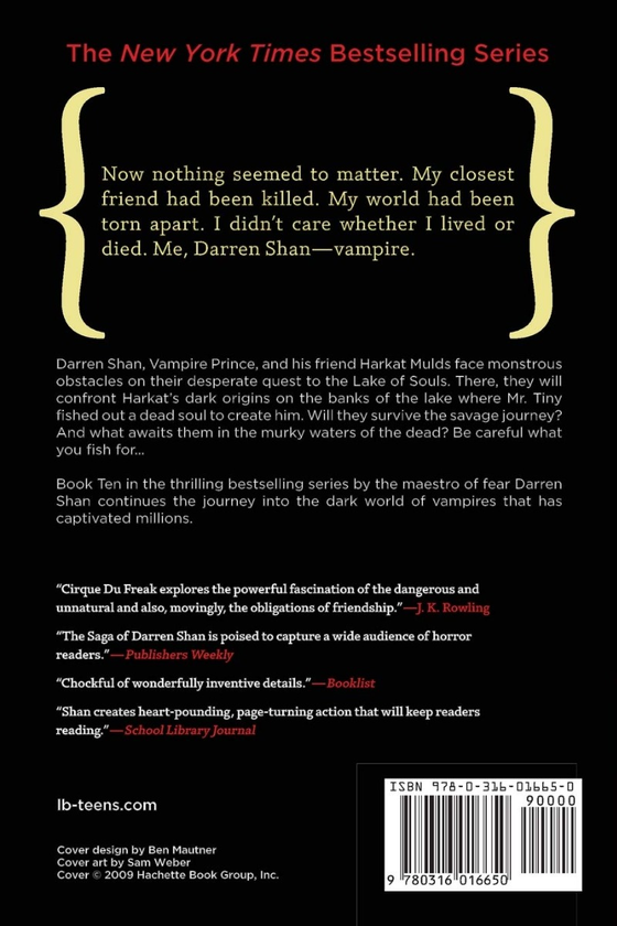 Бумажная книга «The Lake of Souls. Book 10 in the Saga of Darren Shan», автор Даррен Шан - фото №1