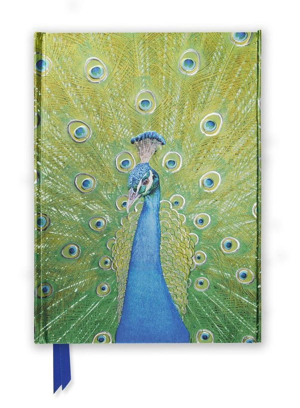 Бумажная книга «Peacock in Blue & Green. Foiled Journal» - фото №1