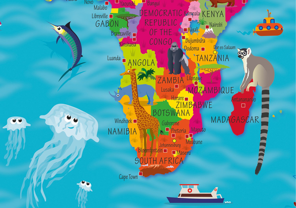Бумажная книга «Collins Children’s World Map» - фото №1