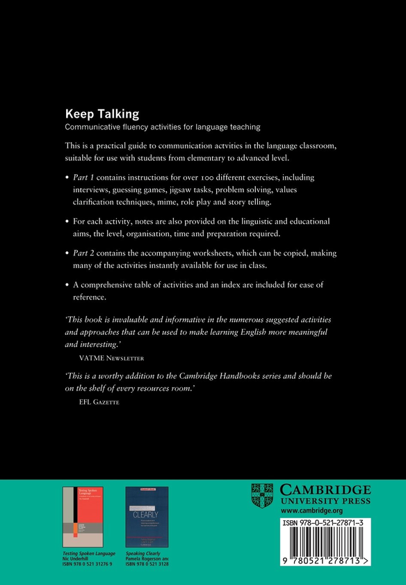 Паперова книга «Keep Talking: Communicative Fluency Activities for Language Teaching» - фото №1