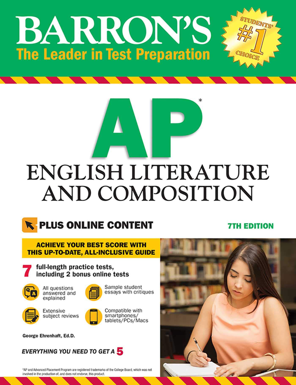 Паперова книга « Barron's AP English Literature and Composition with Online Tests», автор Джордж Еренхафт - фото №1