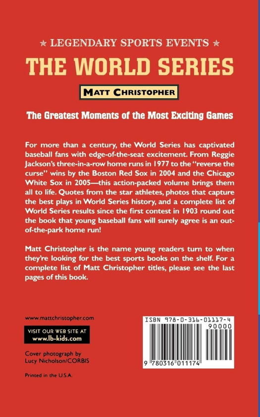 Бумажная книга «The World Series», автор Мэтт Кристофер - фото №1