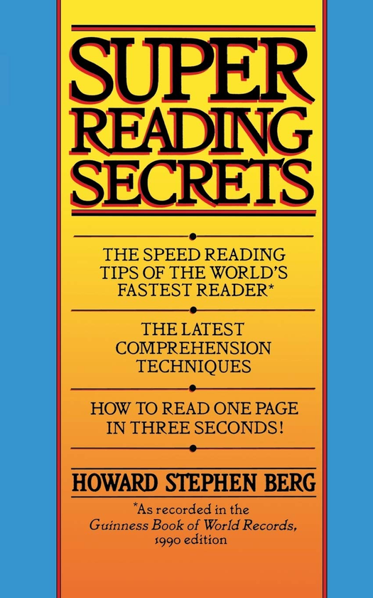 Бумажная книга «Super Reading Secrets», автор Говард Стивен Берг - фото №1