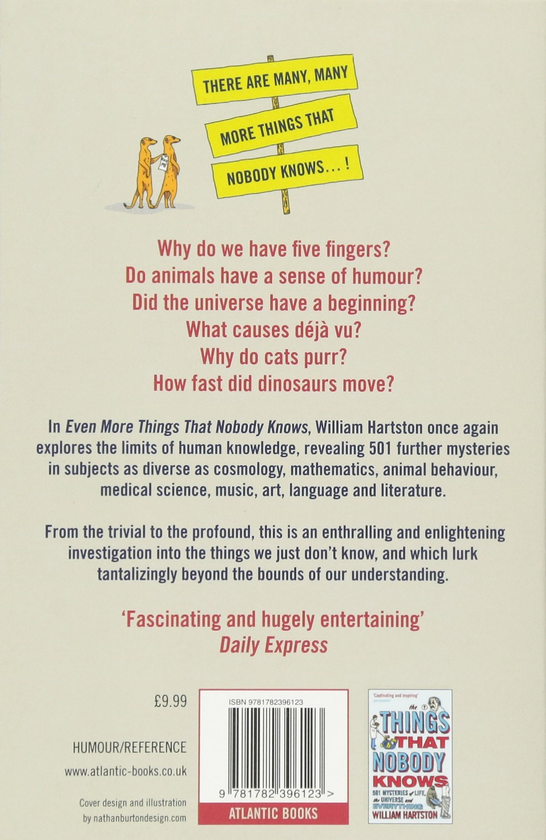 Бумажная книга «Even More Things That Nobody Knows. 501 Further Mysteries of Life, the Universe and Everything», автор Уильям Хартстон - фото №1