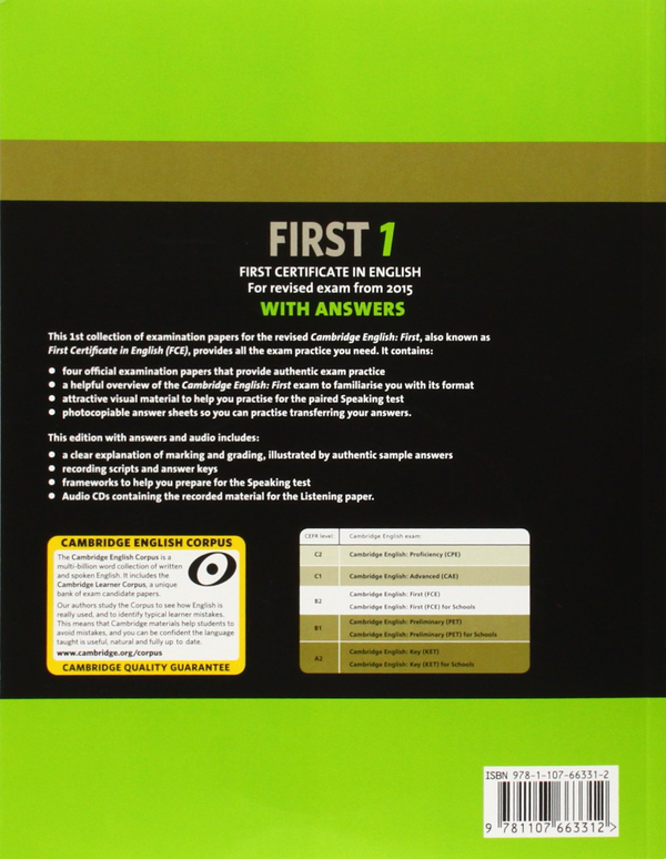 [object Object] «Cambridge English First 1 for Revised Exam from 2015. Student's Book Pack» - фото №2 - мініатюра