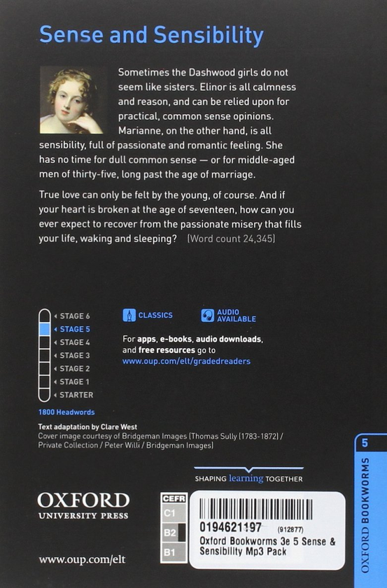 Бумажная книга «Oxford Bookworms Library: Level 5. Sense and Sensibility», автор Джейн Остин - фото №1