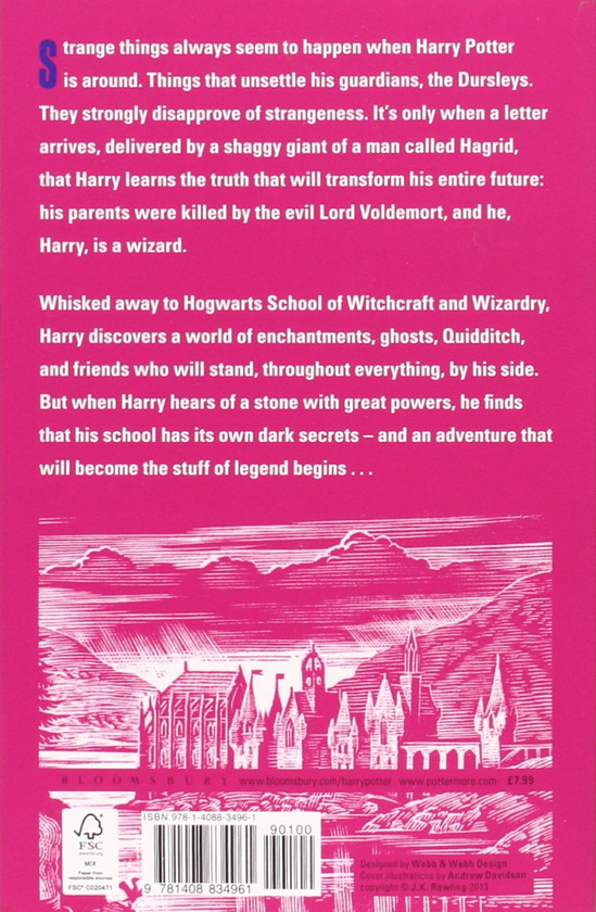 Бумажная книга «Harry Potter and the Philosopher's Stone», автор Джоан Роулинг - фото №1