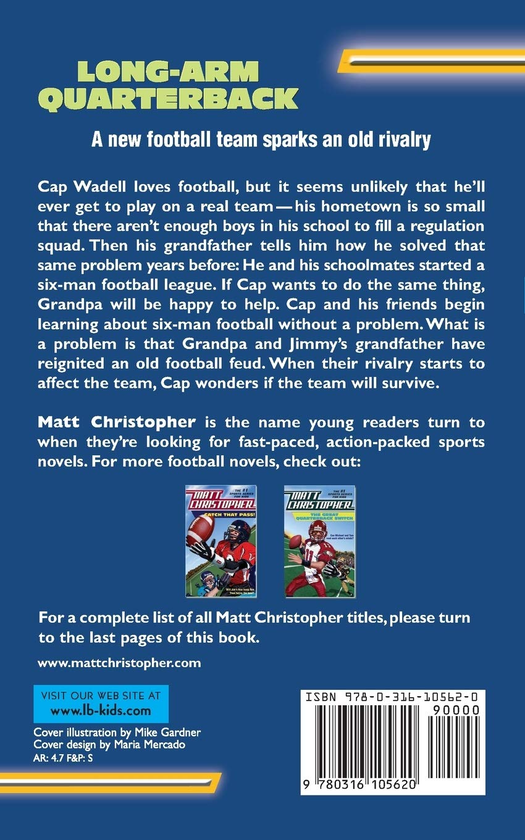 Бумажная книга «Long Arm Quarterback. A New Football Team Sparks an Old Rivalry», автор Мэтт Кристофер - фото №1