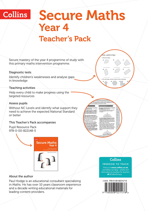 Бумажная книга «Secure Year 4 Maths Teacher's Pack: A Primary Maths Intervention Programme», автор Бобби Джонс - фото №1