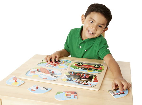  «Дерев'яні пазли 4в1 Melissa & Doug Транспорт (MD9865)», бренду Melissa & Doug - фото №1