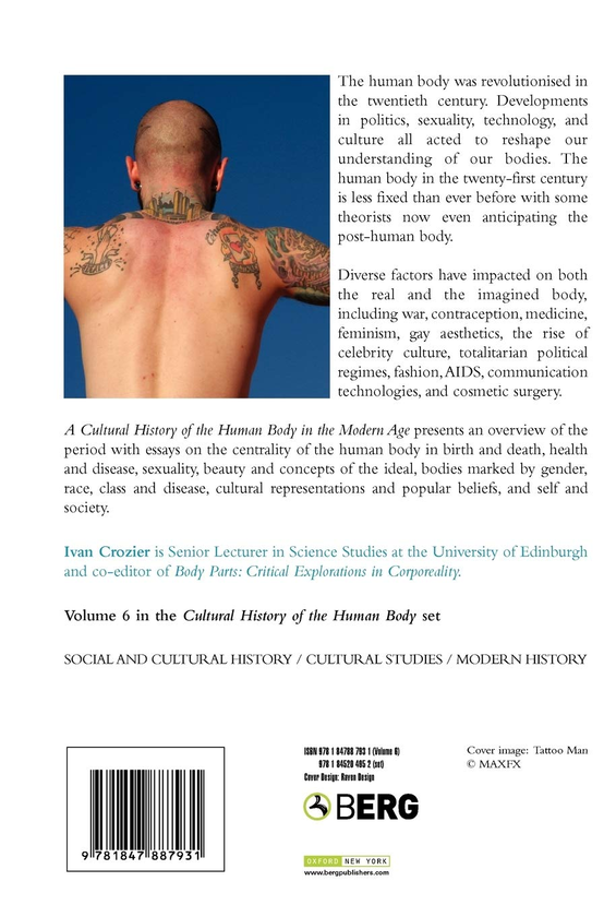 Бумажная книга «A Cultural History of the Human Body in the Modern Age» - фото №1