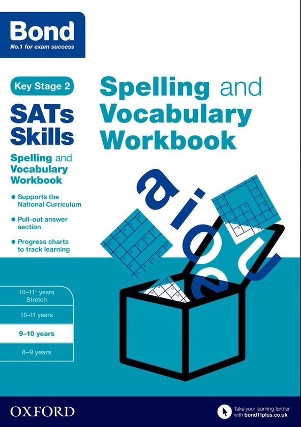 Паперова книга «Bond SATs Skills Spelling and Vocabulary Workbook : 9-10 years», автор Мішельджой Хьюз - фото №1