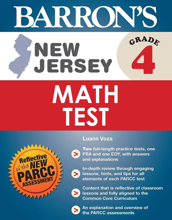Бумажная книга «Barron's New Jersey Grade 4 Math Test», автор Луанн Воза - фото №1