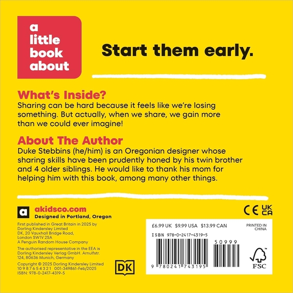 Бумажная книга «A Little Book About Sharing», автор Дюк Стеббинс - фото №1
