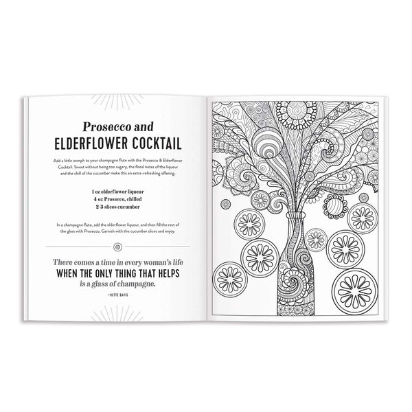 Бумажная книга «The Power of Positive Drinking Coloring and Cocktail Book» - фото №1
