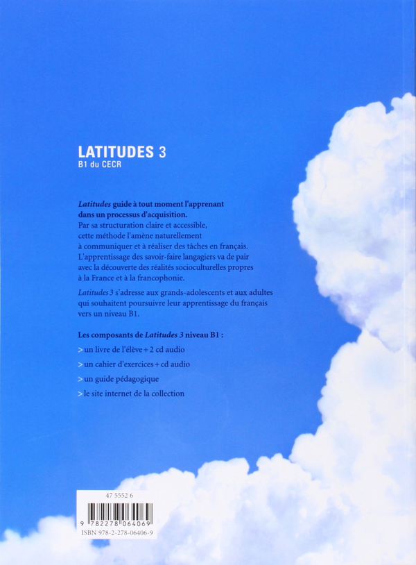 Паперова книга «Latitudes 3. Livre de L'Eleve )+CD)», автор Режин Мер'є - фото №1