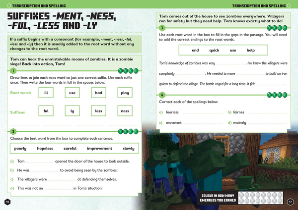 [object Object] «Minecraft English Ages 6-7: Official Workbook» - фото №3 - мініатюра