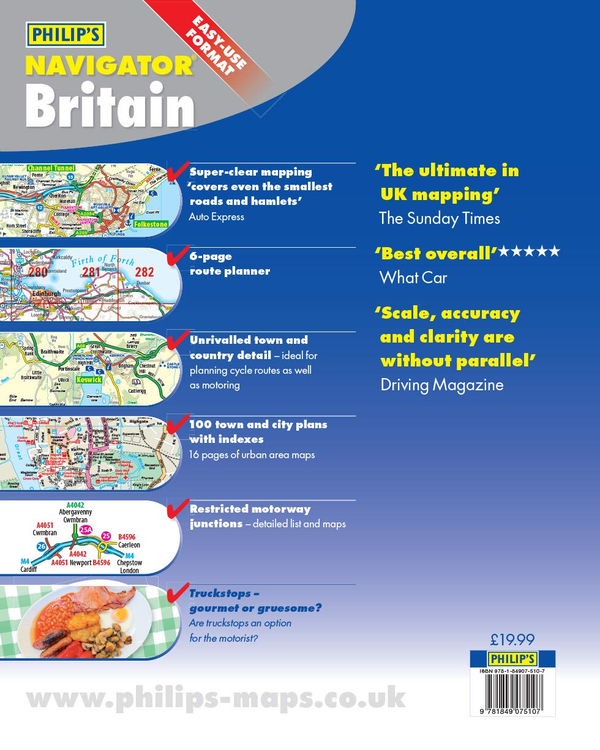 Бумажная книга «Philip's Navigator Britain Easy Use Format» - фото №1
