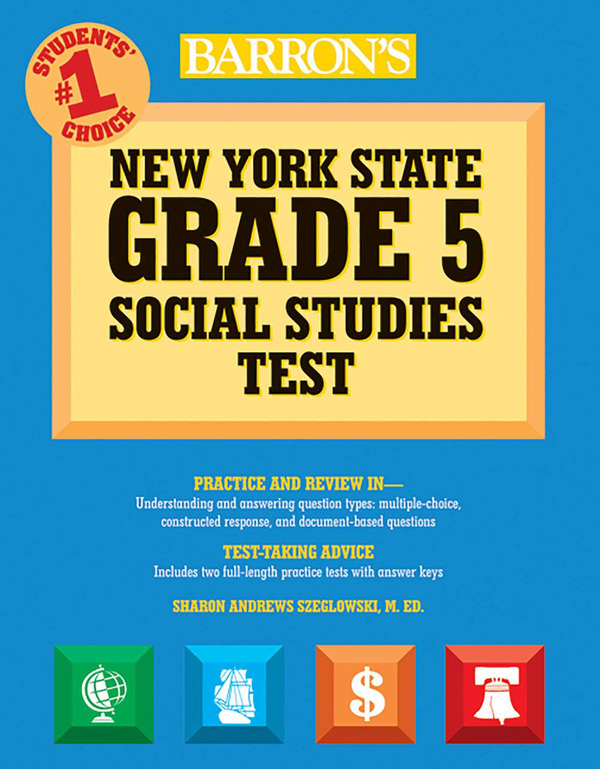 Бумажная книга «Barron's New York State Grade 5 Social Studies Test», автор Шарон Эндрюс Сегловски - фото №1