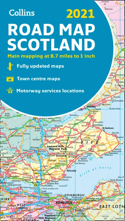 Паперова книга «2021 Collins Map of Scotland» - фото №1