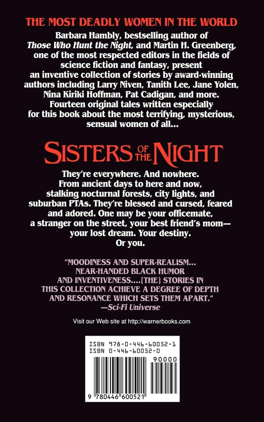 Паперова книга «Sisters of the Night», авторів Барбара Хемблі, Мартін Г. Грінберг - фото №1