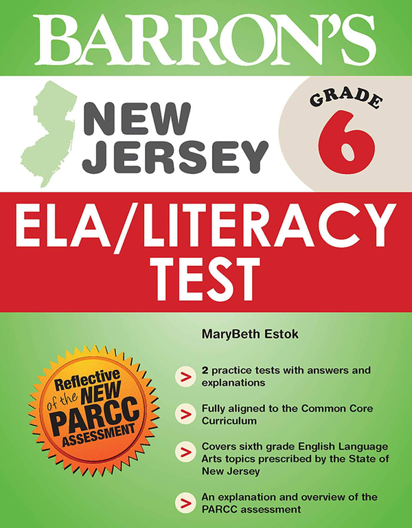 Паперова книга «Barron's New Jersey Grade 6 ELA/Literacy Test», автор МеріБет Есток - фото №1