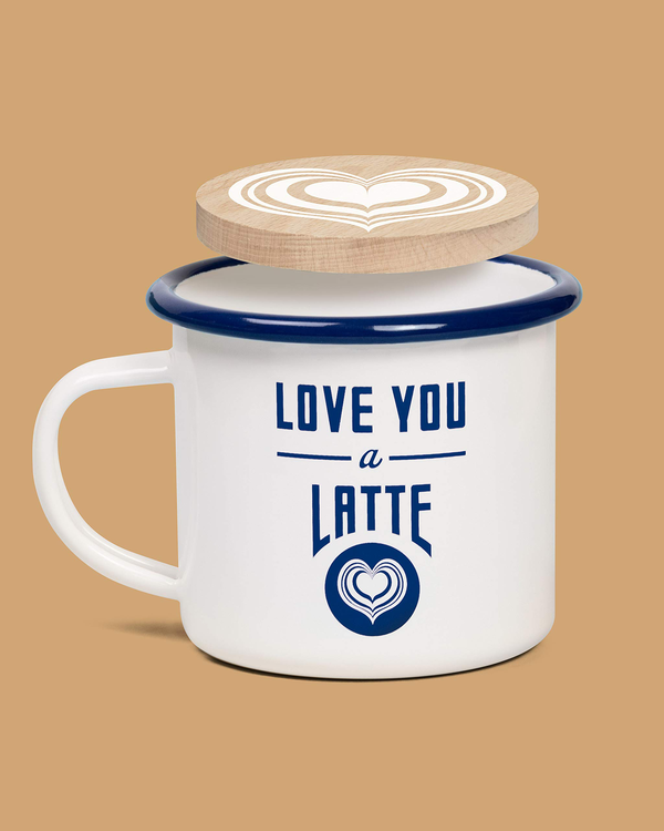  «Love You a Latte Enamel Mug and Coaster Set», бренду Chronicle Books - фото №1