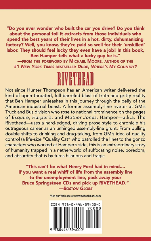 Бумажная книга «Rivethead. Tales from the Assembly Line», автор Бен Хэмпер - фото №1