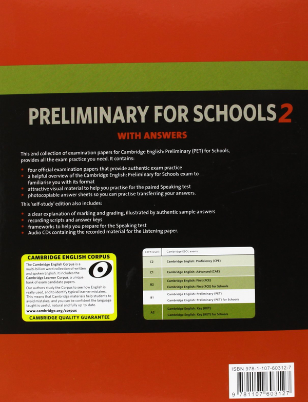 Паперова книга «Cambridge English Preliminary for Schools 2. Self-study Pack» - фото №1