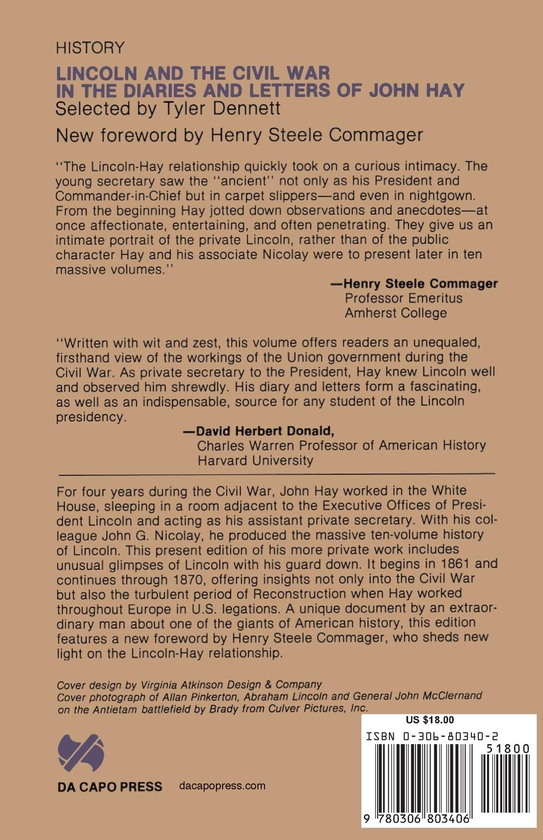 Паперова книга «Lincoln And The Civil War», автор Джон Хей - фото №1