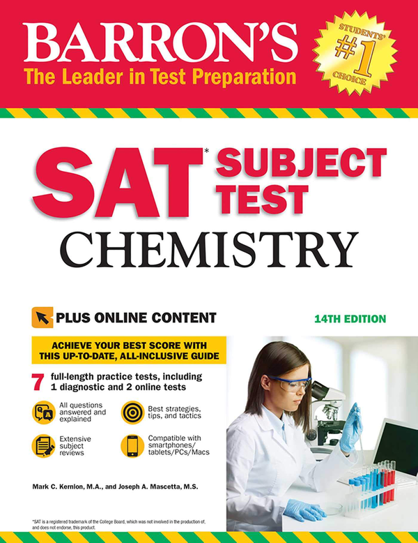 Паперова книга «Barron's SAT Subject Test», автор Джозеф А. Массетта - фото №1