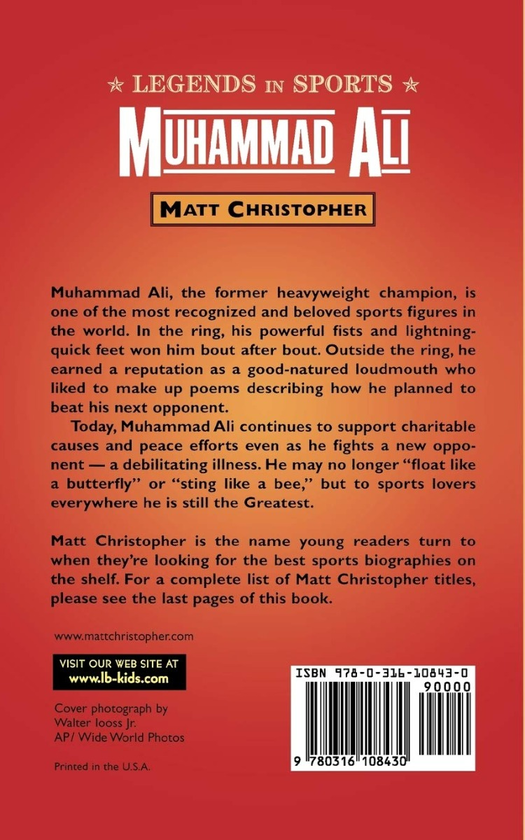 Бумажная книга «Muhammad Ali. Legends in Sports», автор Мэтт Кристофер - фото №1