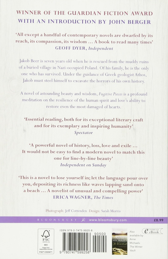 Паперова книга «Fugitive Pieces», автор Енн Майклз - фото №1