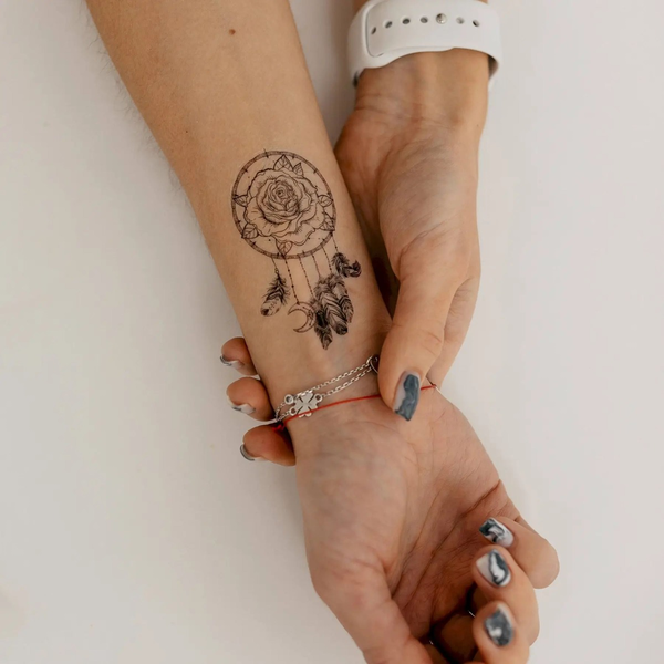 «Тимчасове тату Tattooshka Пера з мандалами (LB-123)», бренда Tattooshka - фото №1