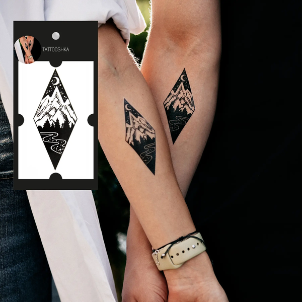 «Тимчасове тату Tattooshka Подорож у гори (RC-544)», бренда Tattooshka - фото №1