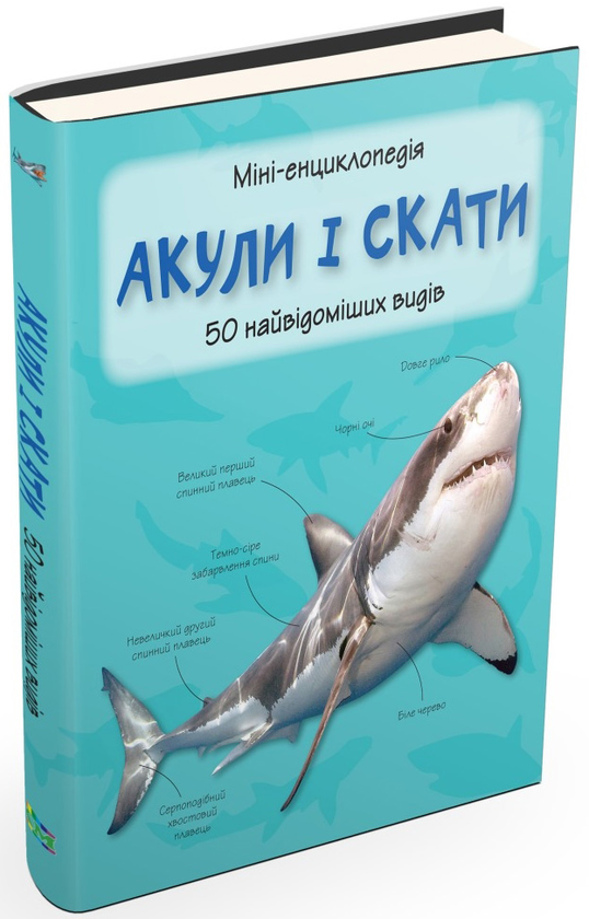 Книга Акули і скати. 50 найвідоміших видів