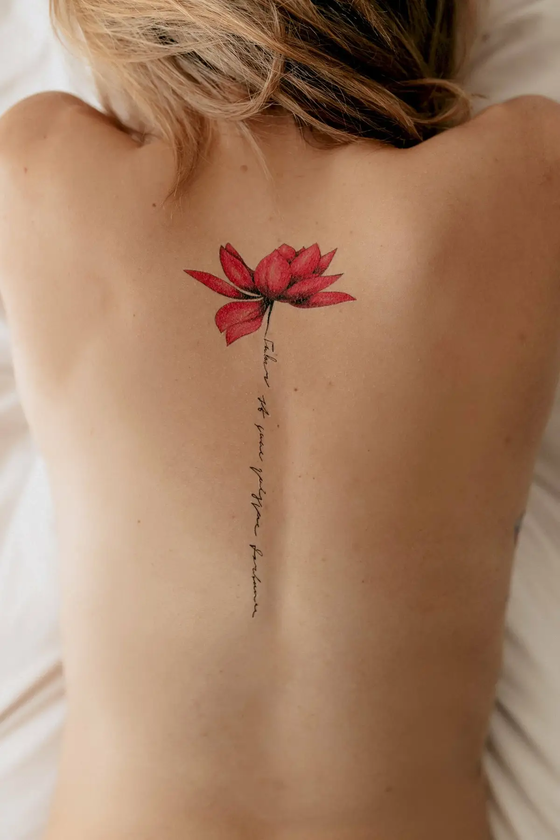 «Тимчасове тату Tattooshka Кольорові лотоси (QC-656)», бренда Tattooshka - фото №1