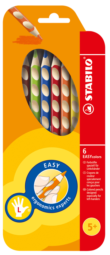  «Карандаши цветные для левши Stabilo Easy colors 6 цветов 331/6 (290221)», бренда Stabilo - фото №1