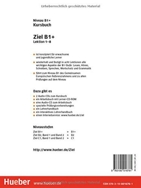 Паперова книга «Ziel B1 plus, Kursbuch », авторів Аня Шюманн, Роза-Марія Даллап’яцца, Сандра Еванс, Маресса Вінклер, Роланда Фишера - фото №1