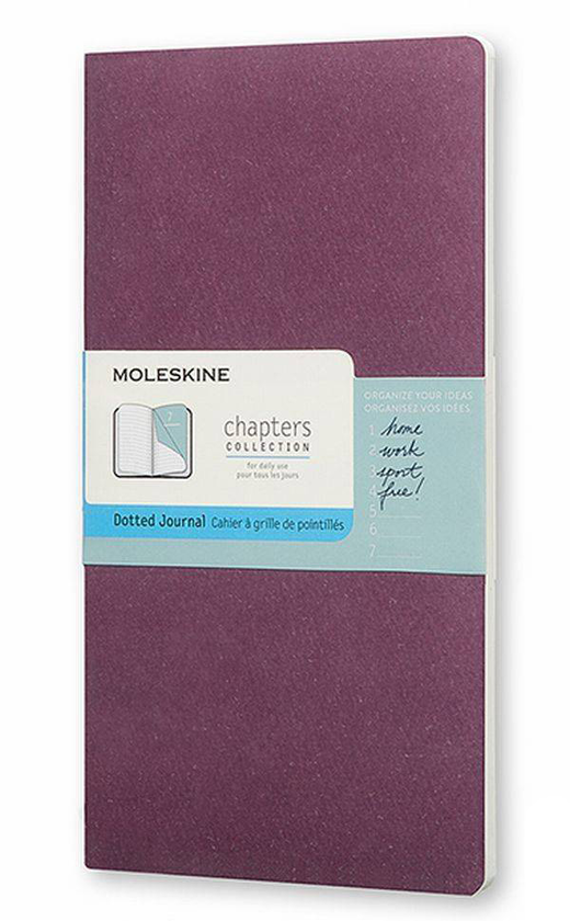  «Тетрадь для записей Moleskine Chapters Slim в мягком переплете сливовый (CPT064H8)», бренда Moleskine - фото №1