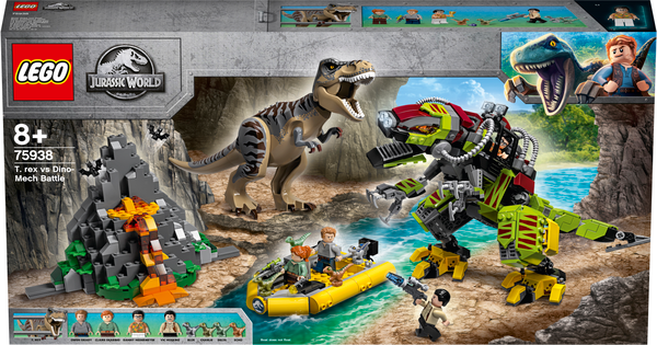  «Конструктор LEGO Jurassic World Бій тиранозавра і робота-динозавра (75938)», бренду LEGO - фото №1