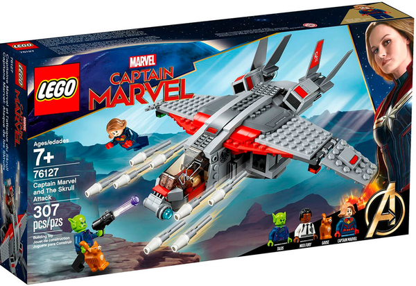  «Конструктор LEGO Super Heroes Marvel Капитан Марвел и нападение скруллов 307 деталей (76127)», бренда LEGO - фото №1