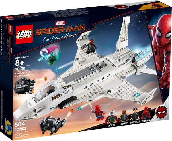  «Конструктор LEGO Реактивний літак Старка і атака дрона 504 деталі (76130)», бренду LEGO - фото №1